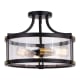 A thumbnail of the Vaxcel Lighting C0175 Matte Black / Satin Brass