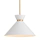 A thumbnail of the Vaxcel Lighting P0398 Matte White / Natural Brass