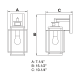 A thumbnail of the Vaxcel Lighting T0296 Line Drawing