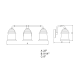 A thumbnail of the Vaxcel Lighting W0241 Line Drawing