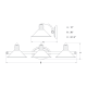 A thumbnail of the Vaxcel Lighting W0285 Line Drawing