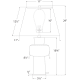 A thumbnail of the Visual Comfort CS3656 CS3656 Line Drawing