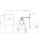 A thumbnail of the Visual Comfort TOB2111 TOB2111 Line Drawing