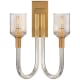 A thumbnail of the Visual Comfort KW2404 Clear Ribbed Glass / Brass