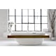 A thumbnail of the WETSTYLE BBE01-L-NT-S Apollo White Dual / Brushed Nickel Drain Trim / Walnut Natural Shelf