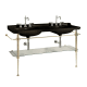 A thumbnail of the WS Bath Collections Waldorf 4143K5.03+9195K2 Glossy Black, Polished Gold