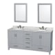 A thumbnail of the Wyndham Collection WCS141472DUNOM24 Gray / White Carrara Marble Top / Brushed Chrome Hardware