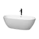 A thumbnail of the Wyndham Collection WCBTE306167ATP11 Matte White / Polished Chrome Trim / Matte Black Faucet