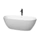 A thumbnail of the Wyndham Collection WCBTE306167ATP11 Matte White / Shiny White Trim / Matte Black Faucet