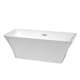 A thumbnail of the Wyndham Collection WCBTK150467 White / Brushed Nickel Trim