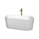 A thumbnail of the Wyndham Collection WCBTK151159ATP11 White / Shiny White Trim / Brushed Gold Faucet