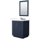 A thumbnail of the Wyndham Collection WCF111130S-QTZ-US3M24 Dark Blue / Giotto Quartz Top / Brushed Nickel Hardware