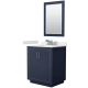 A thumbnail of the Wyndham Collection WCF111130S-QTZ-US3M24 Dark Blue / White Quartz Top / Brushed Nickel Hardware