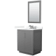 A thumbnail of the Wyndham Collection WCF111130S-QTZ-US3M24 Dark Gray / Giotto Quartz Top / Brushed Nickel Hardware