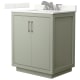 A thumbnail of the Wyndham Collection WCF111130S-QTZ-US3MXX Light Green / Giotto Quartz Top / Brushed Nickel Hardware