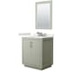 A thumbnail of the Wyndham Collection WCF111130S-QTZ-US3M24 Light Green / White Quartz Top / Brushed Nickel Hardware
