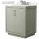 A thumbnail of the Wyndham Collection WCF111130S-QTZ-US3MXX Light Green / White Quartz Top / Brushed Nickel Hardware