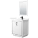 A thumbnail of the Wyndham Collection WCF111130S-QTZ-UNSM24 White / Giotto Quartz Top / Matte Black Hardware