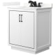 A thumbnail of the Wyndham Collection WCF111130S-QTZ-US3MXX White / Giotto Quartz Top / Matte Black Hardware