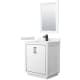 A thumbnail of the Wyndham Collection WCF111130S-QTZ-UNSM24 White / White Quartz Top / Matte Black Hardware