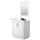 A thumbnail of the Wyndham Collection WCF111130S-QTZ-US3M24 White / White Quartz Top / Matte Black Hardware