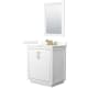 A thumbnail of the Wyndham Collection WCF111130S-QTZ-US3M24 White / Giotto Quartz Top / Satin Bronze Hardware