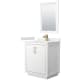 A thumbnail of the Wyndham Collection WCF111130S-QTZ-UNSM24 White / White Quartz Top / Satin Bronze Hardware