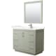 A thumbnail of the Wyndham Collection WCF111142S-QTZ-UNSM34 Light Green / Giotto Quartz Top / Brushed Nickel Hardware