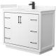 A thumbnail of the Wyndham Collection WCF1111-42S-VCA-MXX White / Carrara Cultured Marble Top / Matte Black Hardware