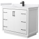 A thumbnail of the Wyndham Collection WCF1111-42S-VCA-MXX White / White Cultured Marble Top / Matte Black Hardware