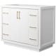 A thumbnail of the Wyndham Collection WCF1111-42S-CX-MXX White / Satin Bronze Hardware