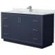 A thumbnail of the Wyndham Collection WCF1111-60S-NAT-MXX Dark Blue / Brushed Nickel Hardware