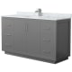 A thumbnail of the Wyndham Collection WCF1111-60S-NAT-MXX Dark Gray / Brushed Nickel Hardware