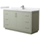 A thumbnail of the Wyndham Collection WCF1111-60S-VCA-MXX Light Green / White Cultured Marble Top / Brushed Nickel Hardware