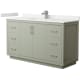 A thumbnail of the Wyndham Collection WCF111160S-QTZ-UNSMXX Light Green / White Quartz Top / Brushed Nickel Hardware