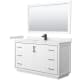 A thumbnail of the Wyndham Collection WCF111160S-QTZ-UNSM58 White / White Quartz Top / Matte Black Hardware