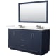 A thumbnail of the Wyndham Collection WCF111166D-QTZ-US3M58 Dark Blue / Giotto Quartz Top / Brushed Nickel Hardware