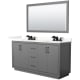 A thumbnail of the Wyndham Collection WCF111166D-QTZ-US3M58 Dark Gray / Giotto Quartz Top / Matte Black Hardware