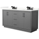 A thumbnail of the Wyndham Collection WCF111166D-QTZ-US3MXX Dark Gray / Giotto Quartz Top / Matte Black Hardware