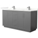 A thumbnail of the Wyndham Collection WCF111166D-QTZ-UNSMXX Dark Gray / Giotto Quartz Top / Brushed Nickel Hardware