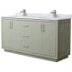 A thumbnail of the Wyndham Collection WCF1111-66D-NAT-MXX Light Green / Brushed Nickel Hardware