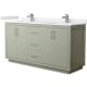 A thumbnail of the Wyndham Collection WCF1111-66D-VCA-MXX Light Green / White Cultured Marble Top / Brushed Nickel Hardware