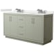 A thumbnail of the Wyndham Collection WCF111166D-QTZ-US3MXX Light Green / White Quartz Top / Brushed Nickel Hardware