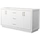 A thumbnail of the Wyndham Collection WCF1111-66D-CX-MXX White / Satin Bronze Hardware