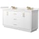 A thumbnail of the Wyndham Collection WCF111166D-QTZ-US3MXX White / White Quartz Top / Satin Bronze Hardware