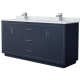 A thumbnail of the Wyndham Collection WCF1111-72D-NAT-MXX Dark Blue / Brushed Nickel Hardware