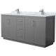 A thumbnail of the Wyndham Collection WCF1111-72D-NAT-MXX Dark Gray / Brushed Nickel Hardware