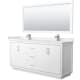A thumbnail of the Wyndham Collection WCF111172D-QTZ-UNSM70 White / White Quartz Top / Brushed Nickel Hardware