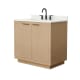 A thumbnail of the Wyndham Collection WCF282836S-QTZ-US3MXX Light Straw / Giotto Quartz Top / Matte Black Hardware