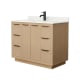 A thumbnail of the Wyndham Collection WCF282842S-QTZ-UNSMXX Light Straw / Giotto Quartz Top / Matte Black Hardware